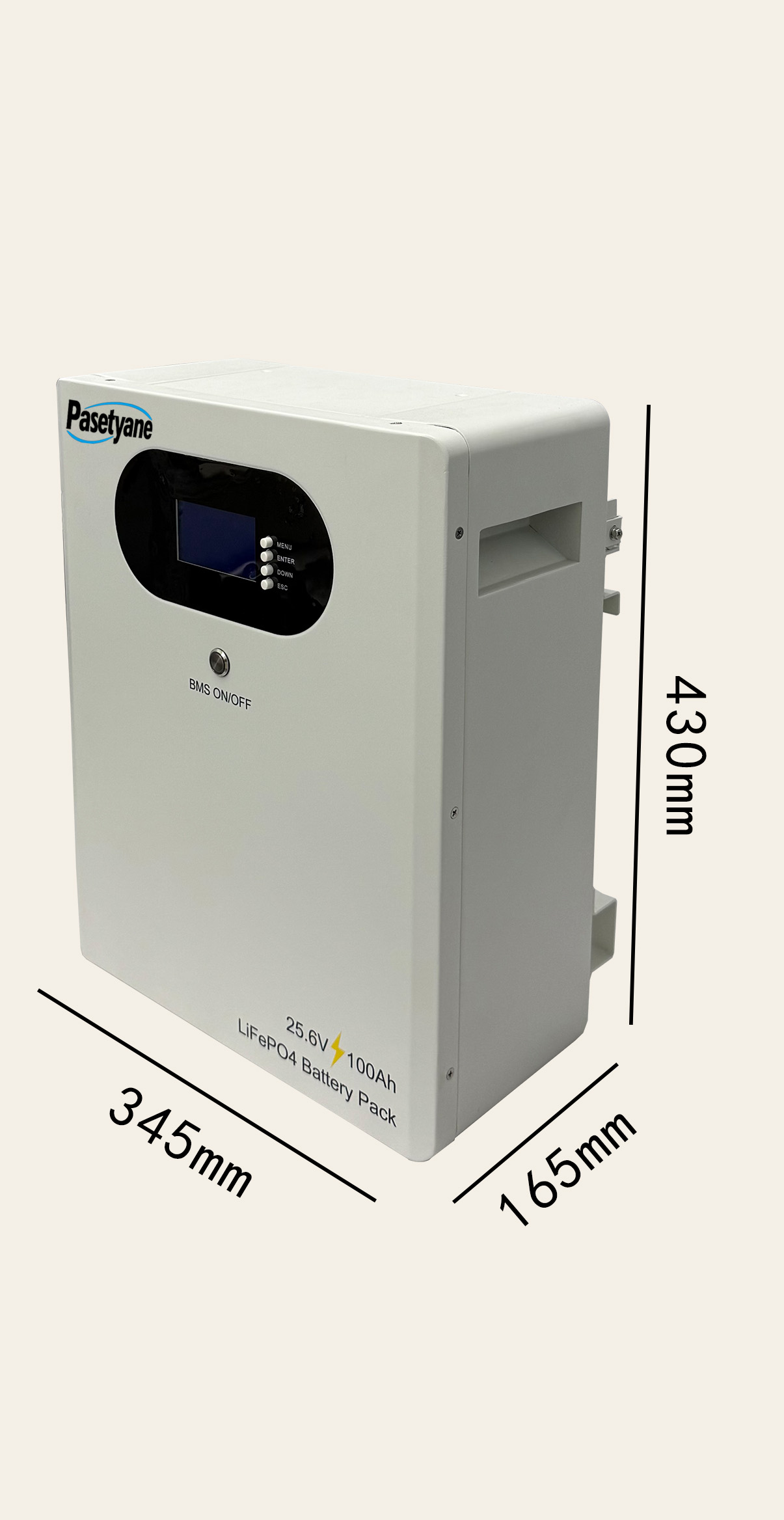 25.6V 2.56kWh Wall-mounted energy storage battery - 图片 2