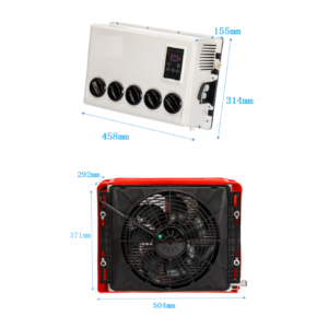 12V 24V Split-type parking air conditioner, used in trucks and construction vehicles.